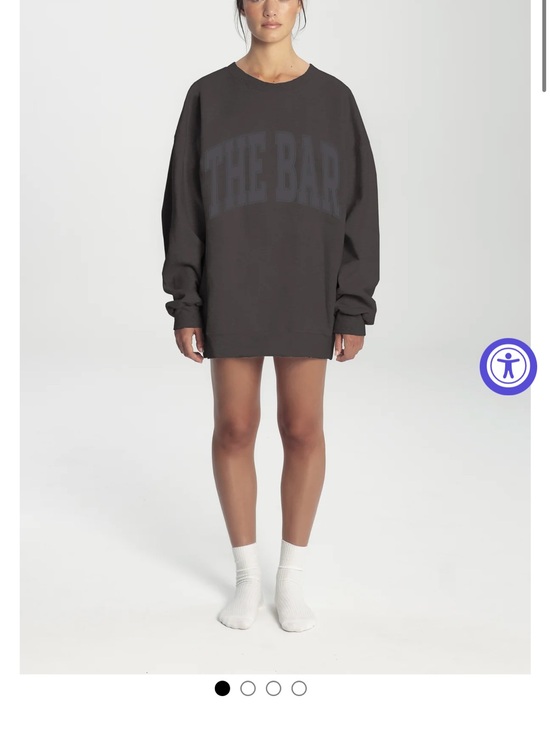 The Bar Tops - The Bar Oversized Crewneck Sweatshirt - Dark Charcoal, has bleach stain